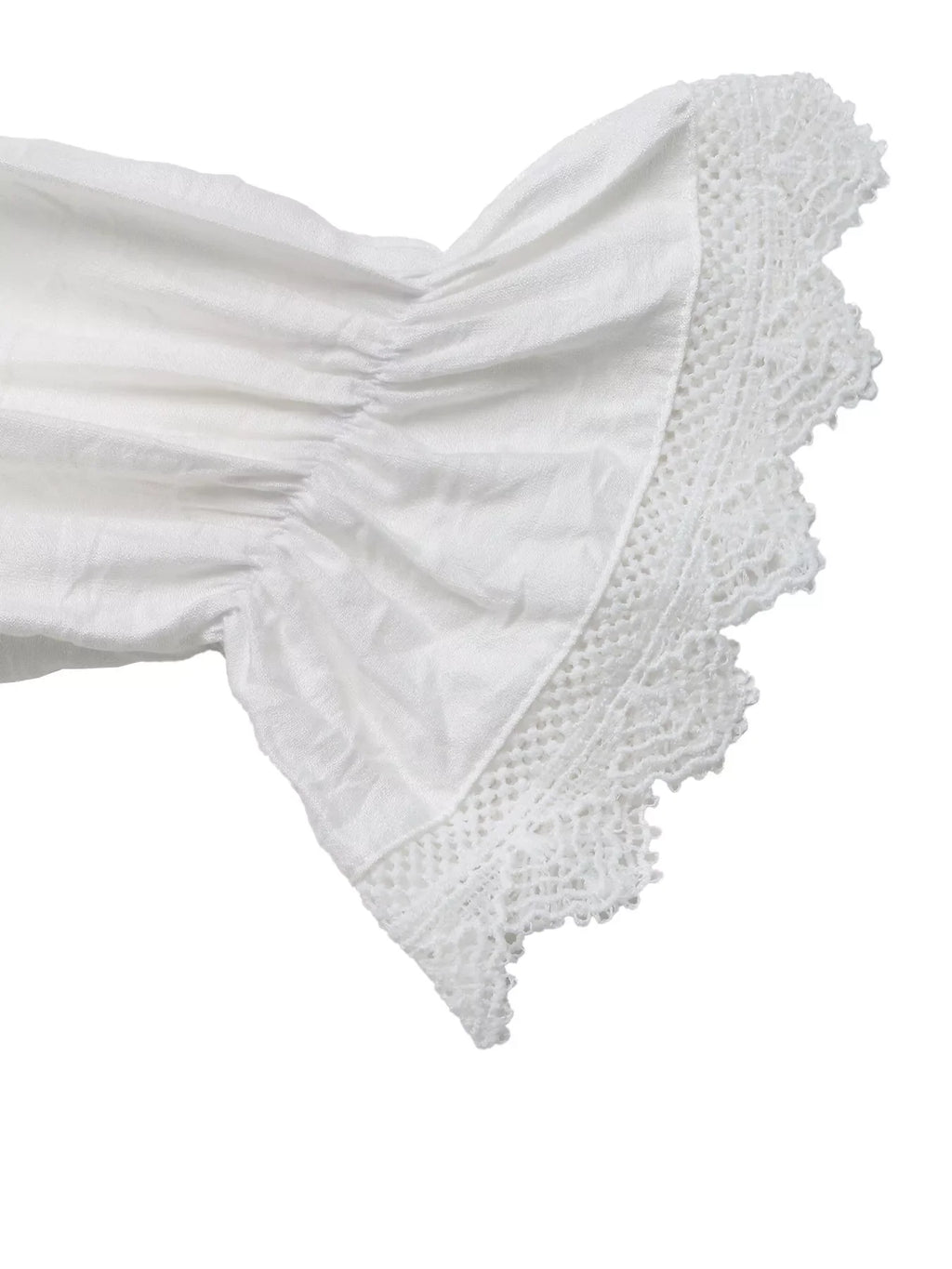Lace-Trimmed Button-Down Shirt