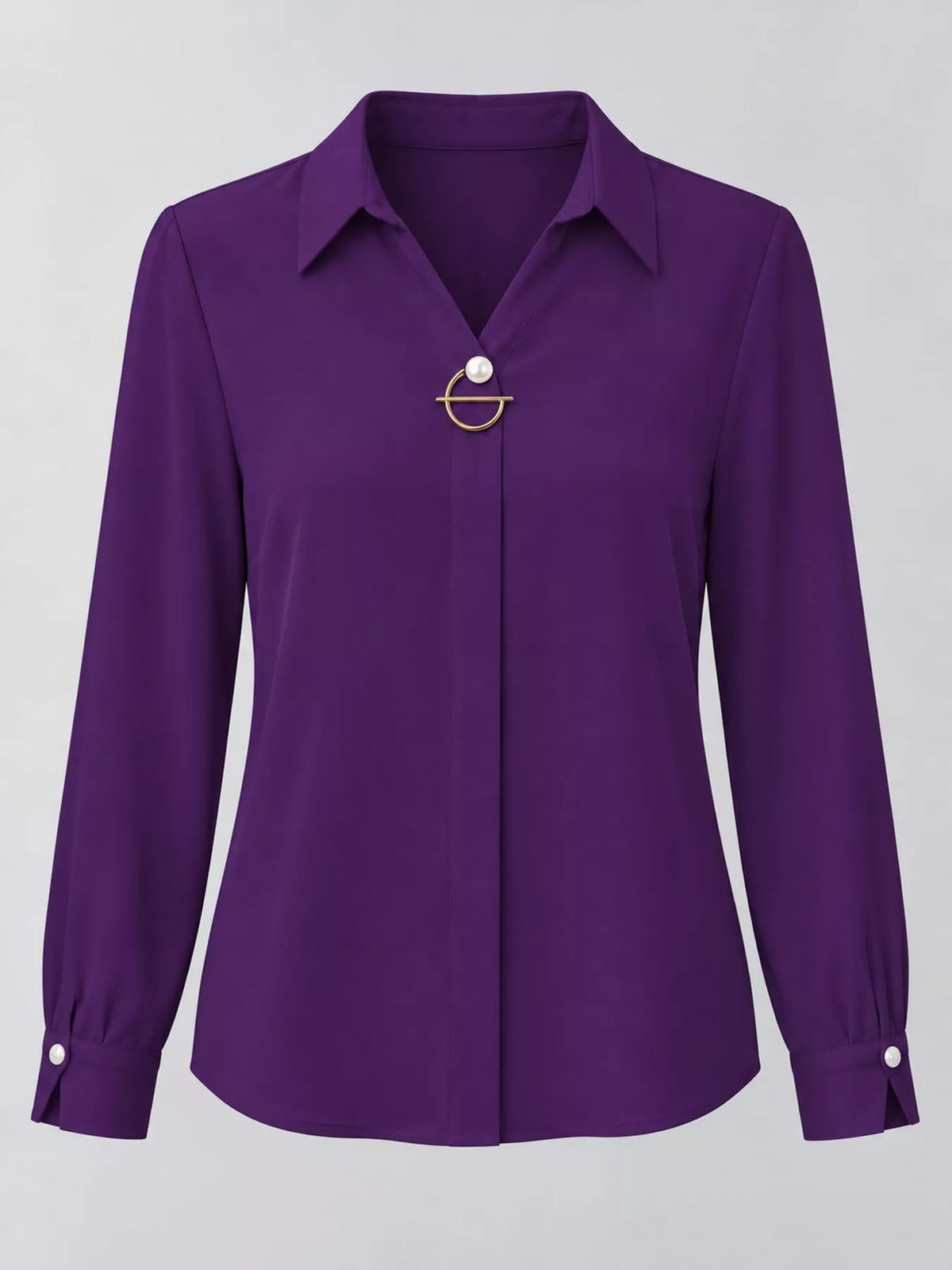 Long Sleeve Satin Blouse
