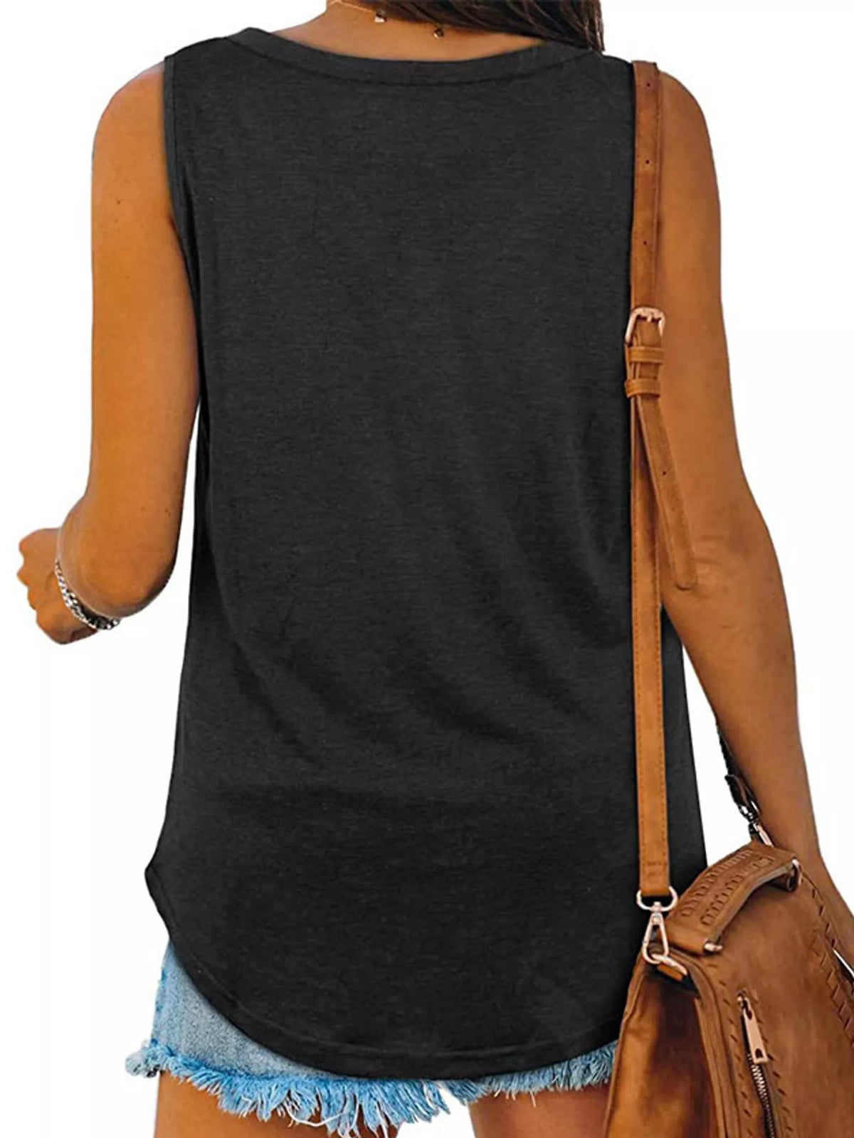 V-Neck Casual Loose Fit Tank Top