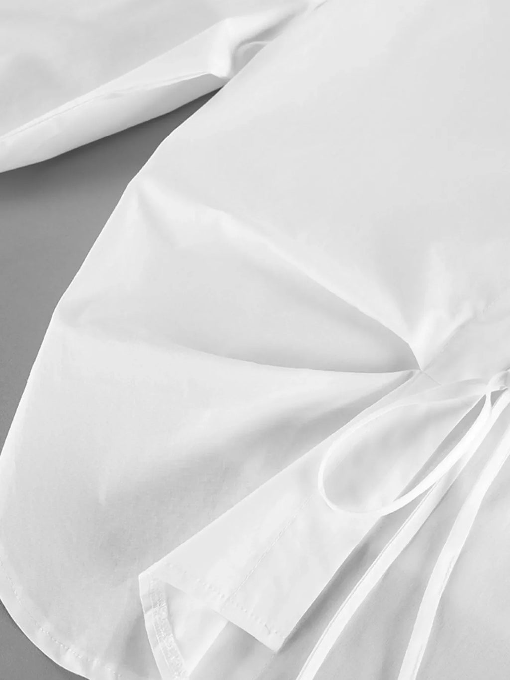 Tie-Waist Detail Wrap-Front Shirt