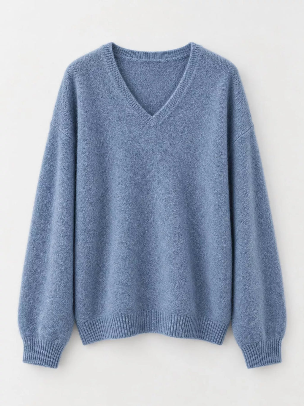 V-Neck Dropped Shoulder Sweater