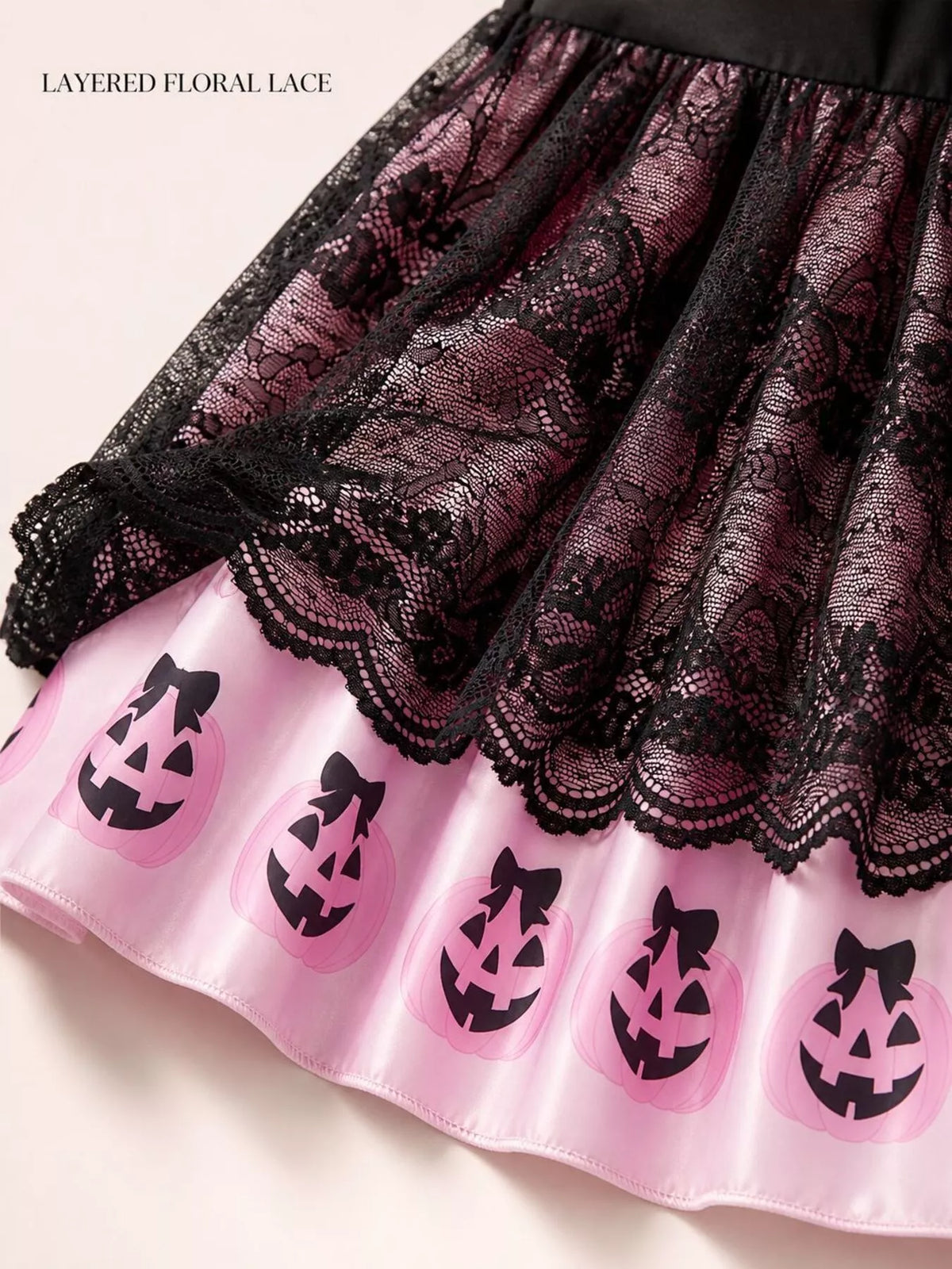 Children's Halloween Lolita Style Pumpkin Print Dress