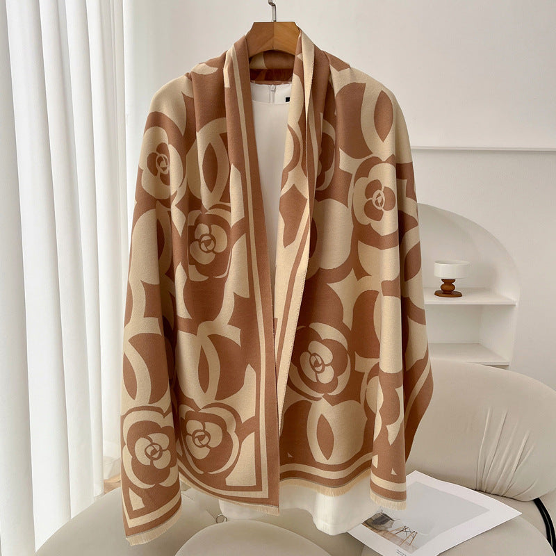 Retro High Sense Artificial Cashmere Scarf
