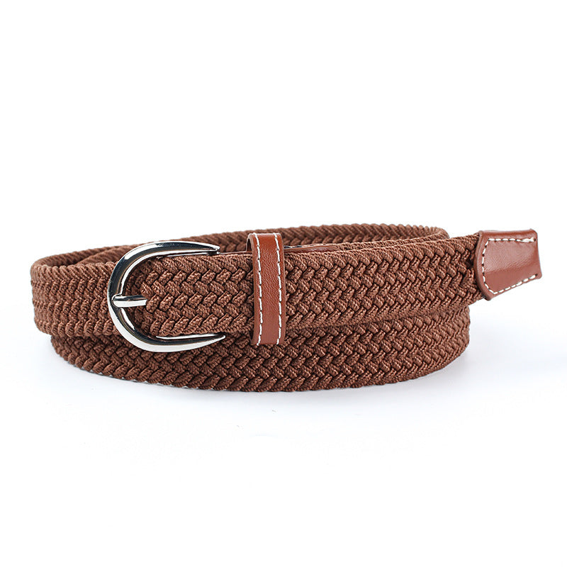 Youth Student Canvas Elastic Braided Belt
