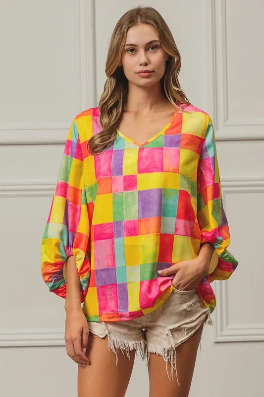 BiBi Multi Block Bubble Pop Ballon Top
