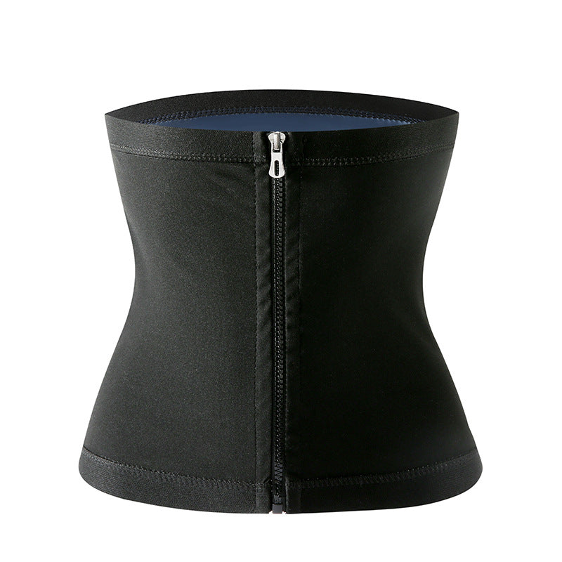 Europe And The United States Cross-border Sweat Belly Belt Sports Yoga Fitness Sauna Sweat Waist Protection Zipper Body Shaping Belt