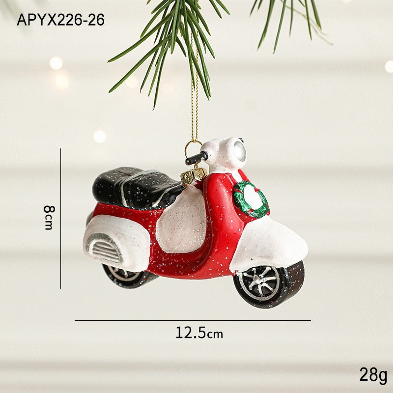 Christmas Tree Decorations Painted Plastic Christmas Pendant