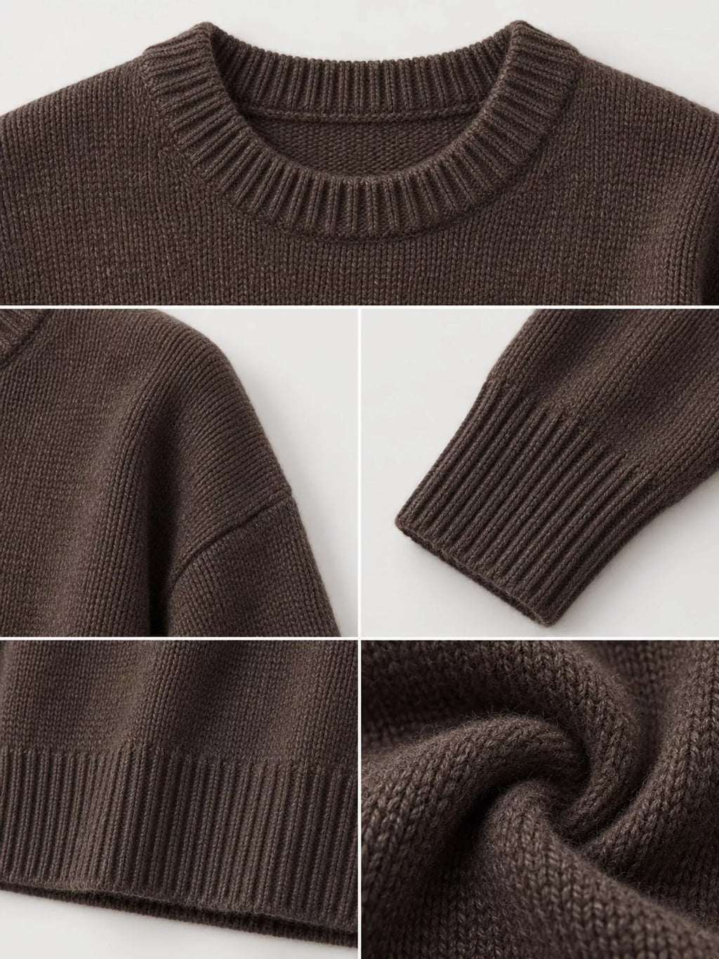 Round Neck Dropped Shoulder Sweater