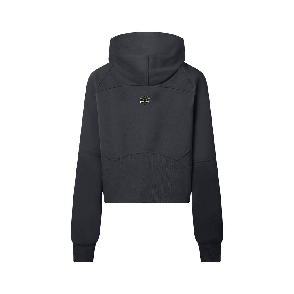 Loki & Ivy Cropped Half-Zip Hoodie