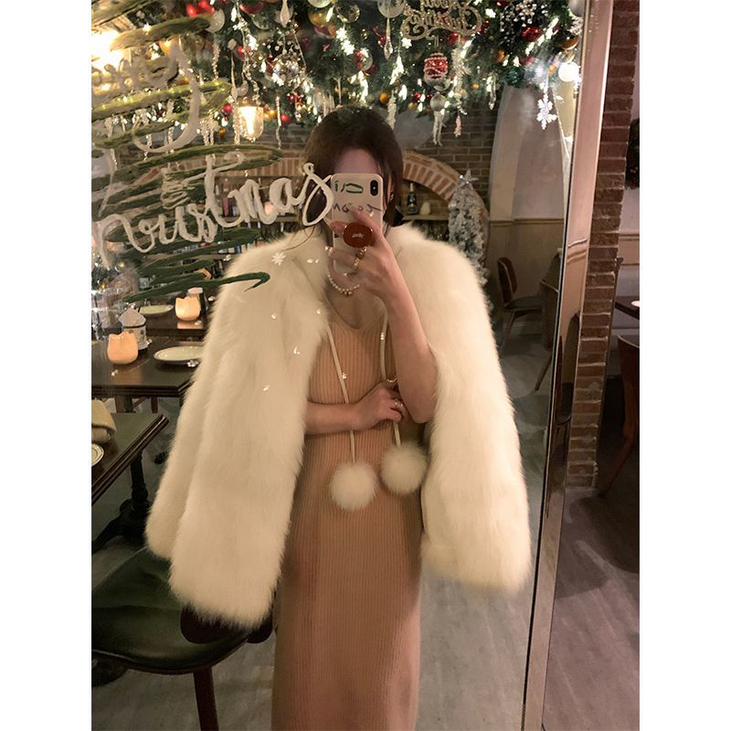 Fashion Fur Young Women Slimming Coat