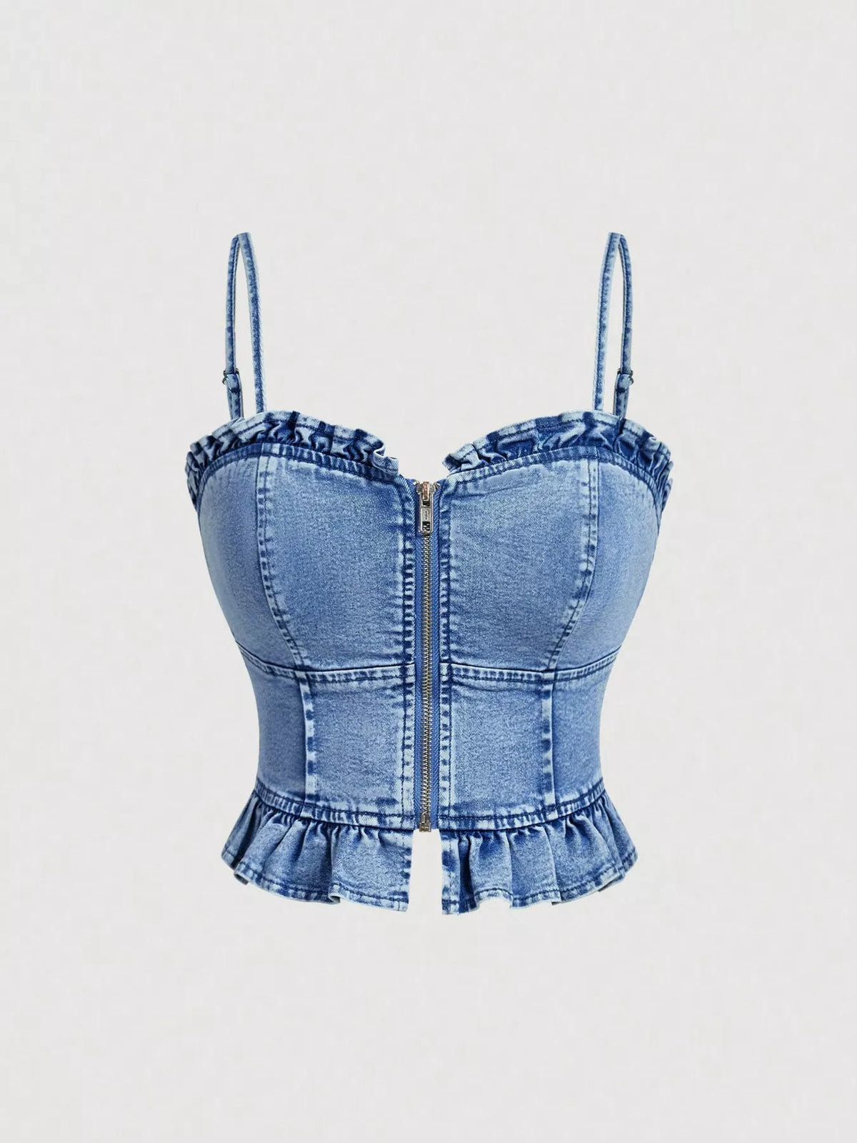 Sweetheart Neck Denim Cami