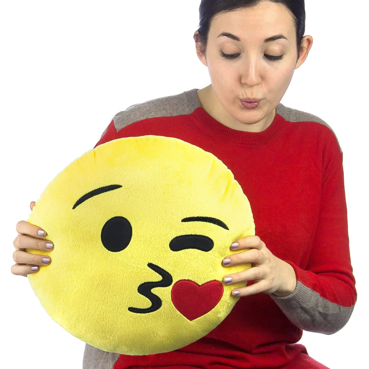 Emoticon Plush Decorative Pillows - Assorted Styles