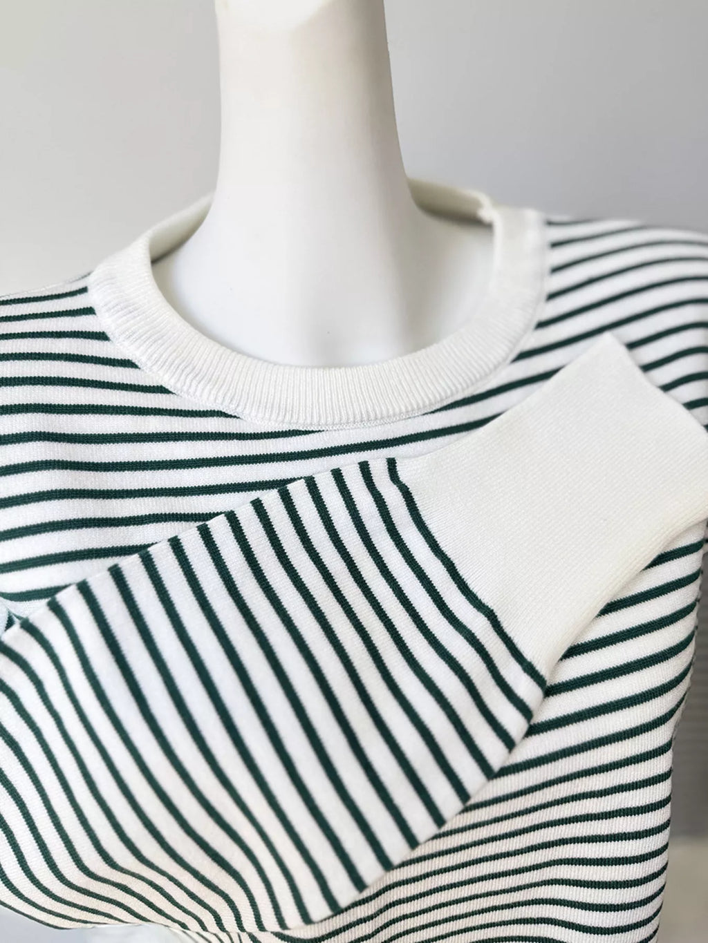 Striped Round Neck Knit Top