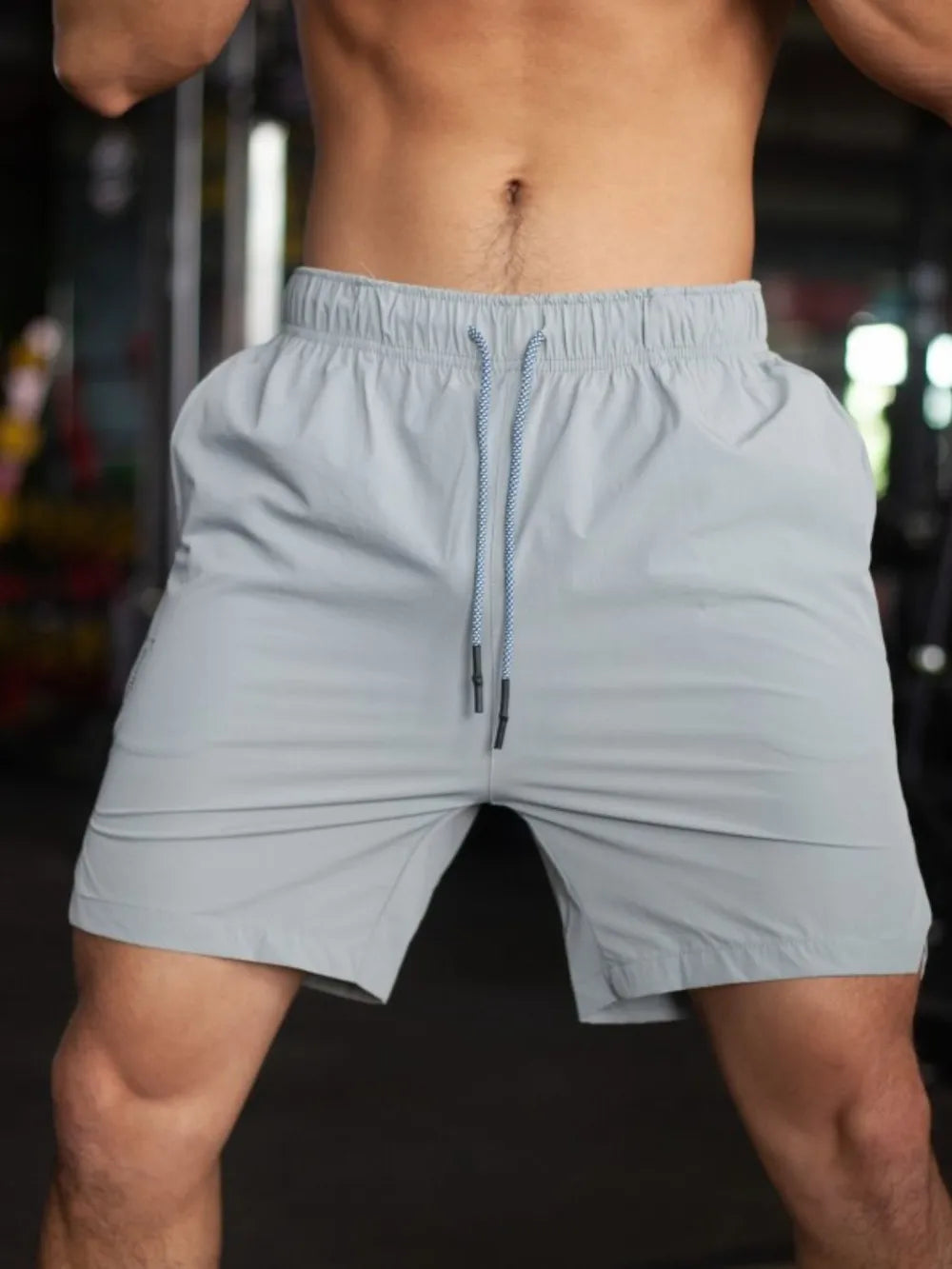 Men's Plus Size Quick-Dry Beach Shorts with Drawstring
