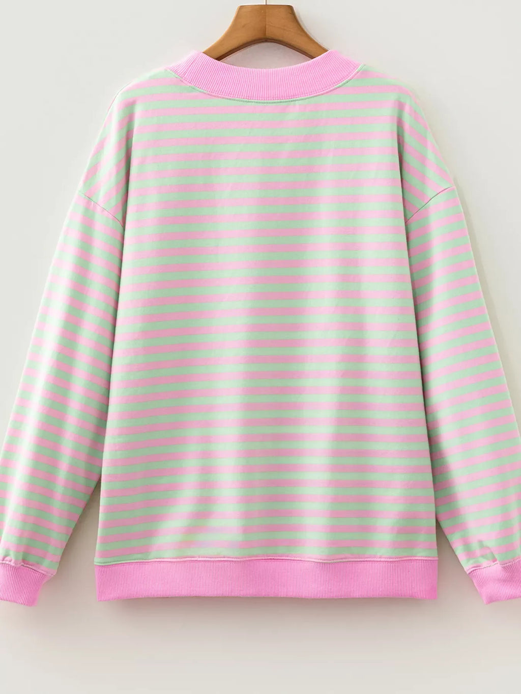 Striped Round Neck Long Sleeve Sweatshirt