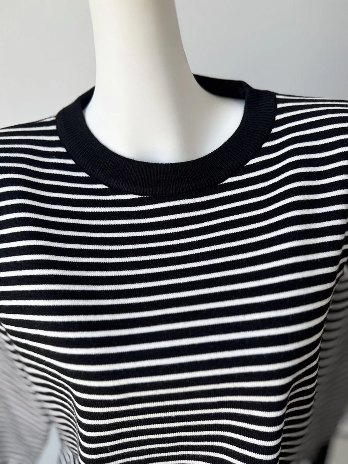 Striped Round Neck Knit Top