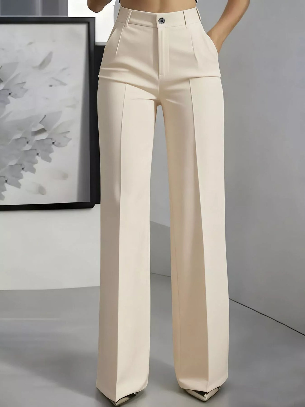 Full Size High-Waisted Wide-Leg Pants Plus Size