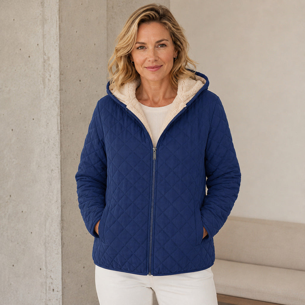 Womens Short Hooded Cotton-padded Coat