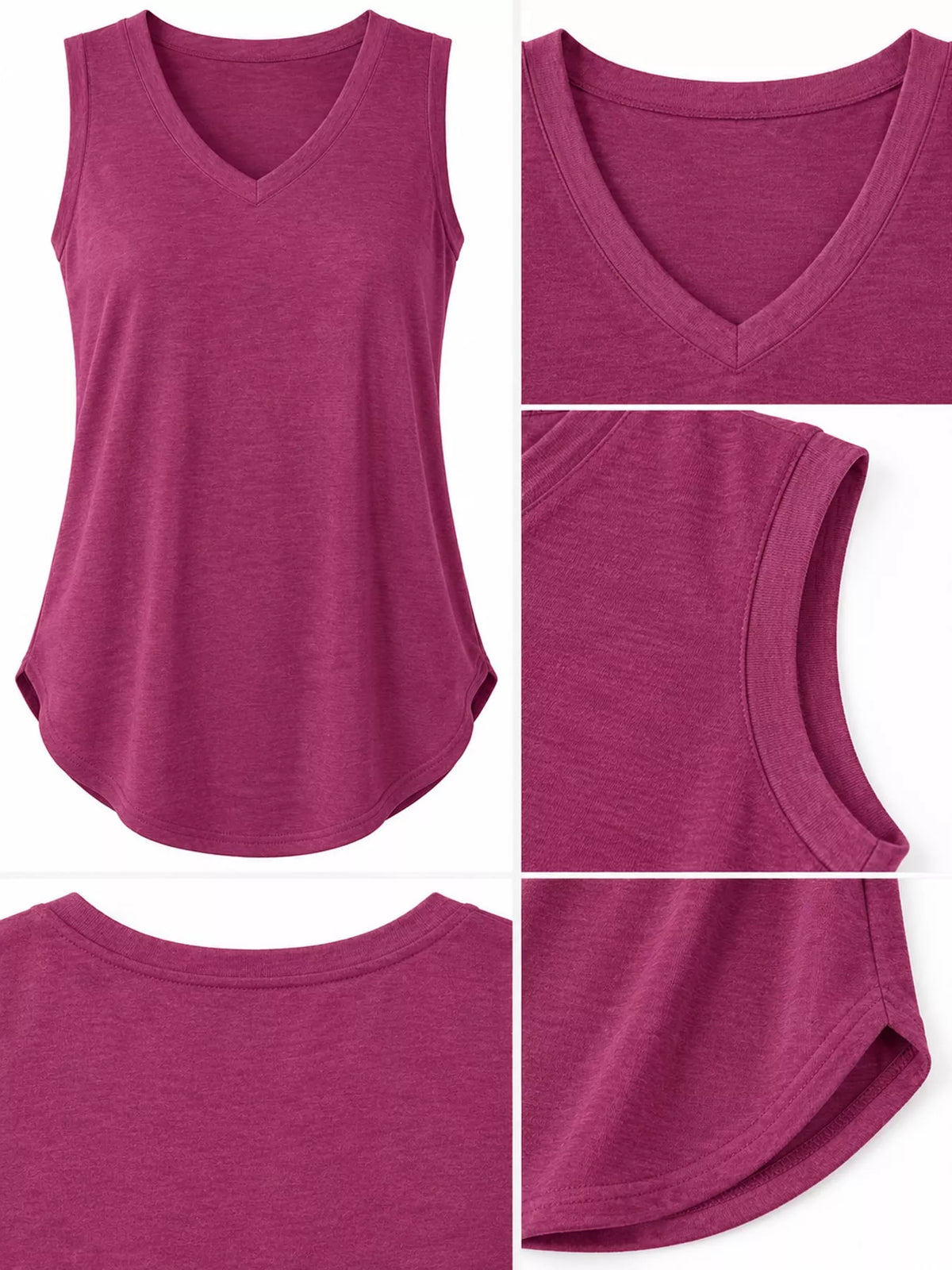 V-Neck Casual Loose Fit Tank Top