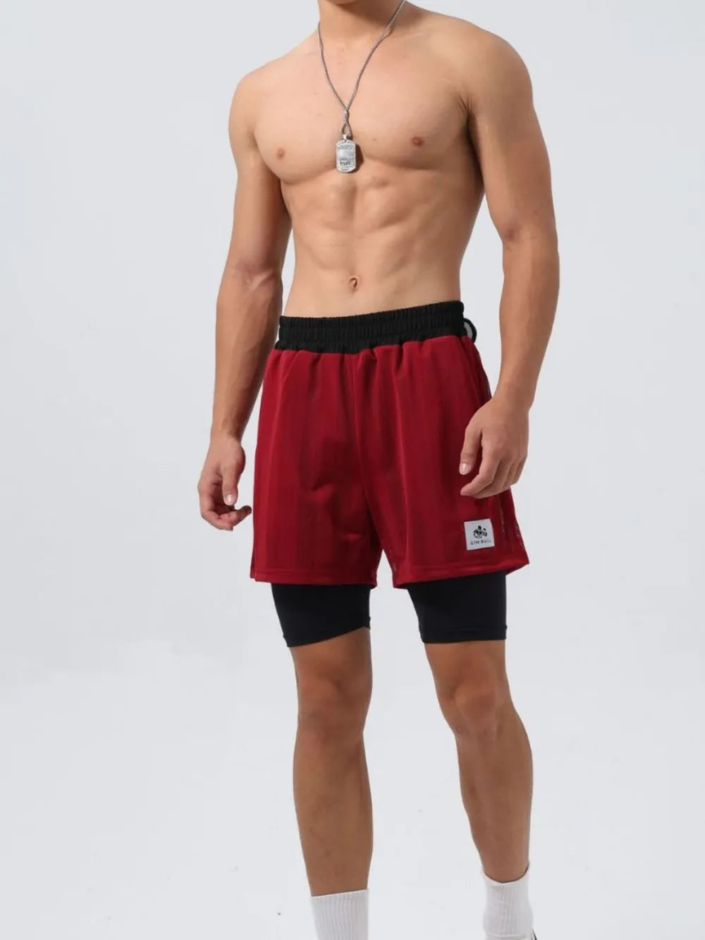 Men's Plus Size Elastic Waist Shorts