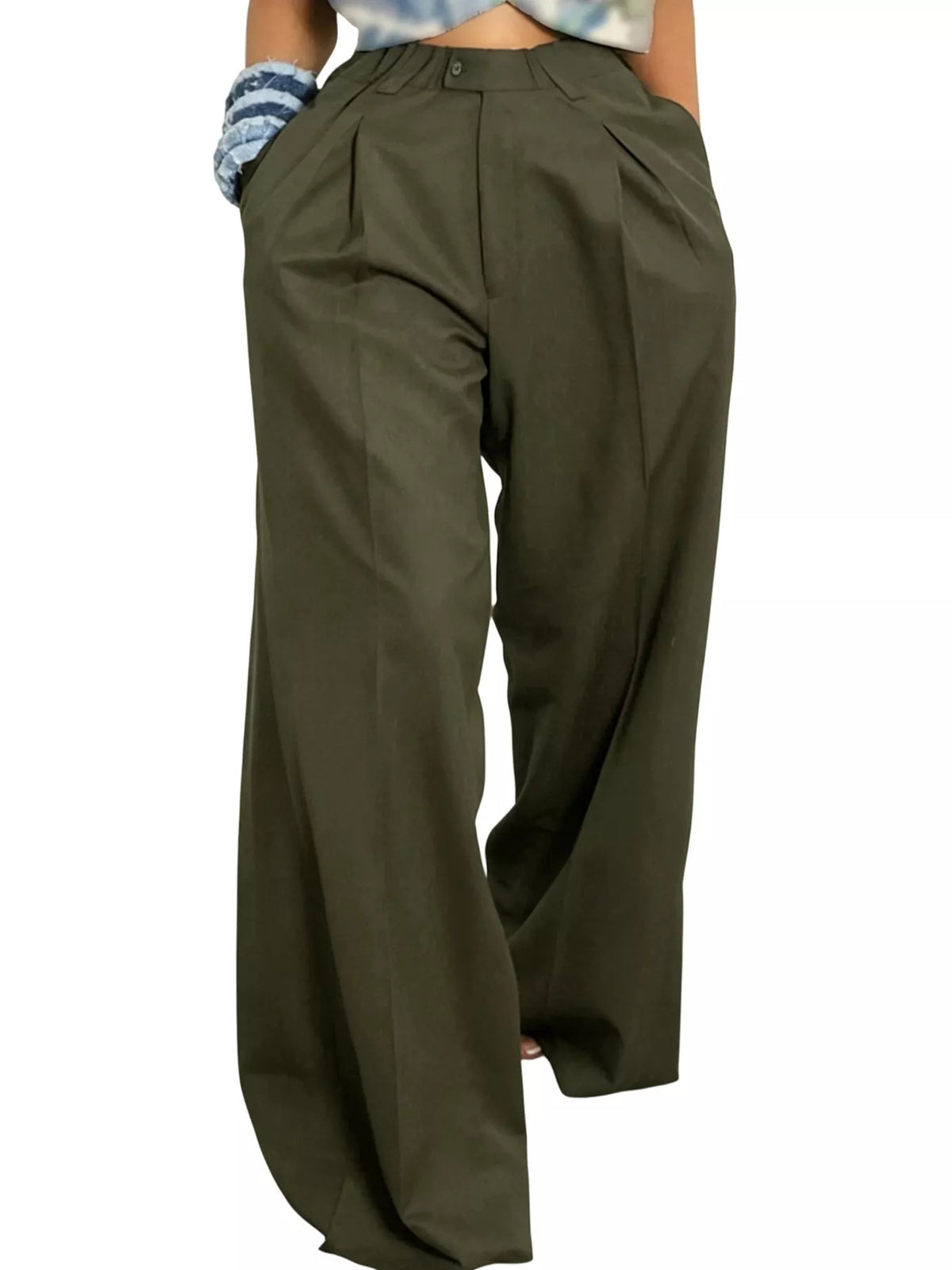 Wide Leg Pleated Pants