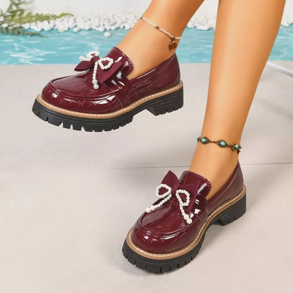 Round Toe Platform Loaferss