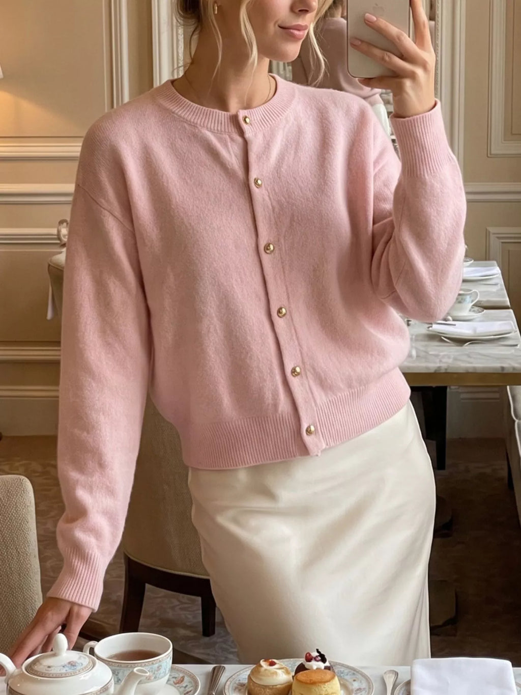 Classic Button-Down Knit Cardigan