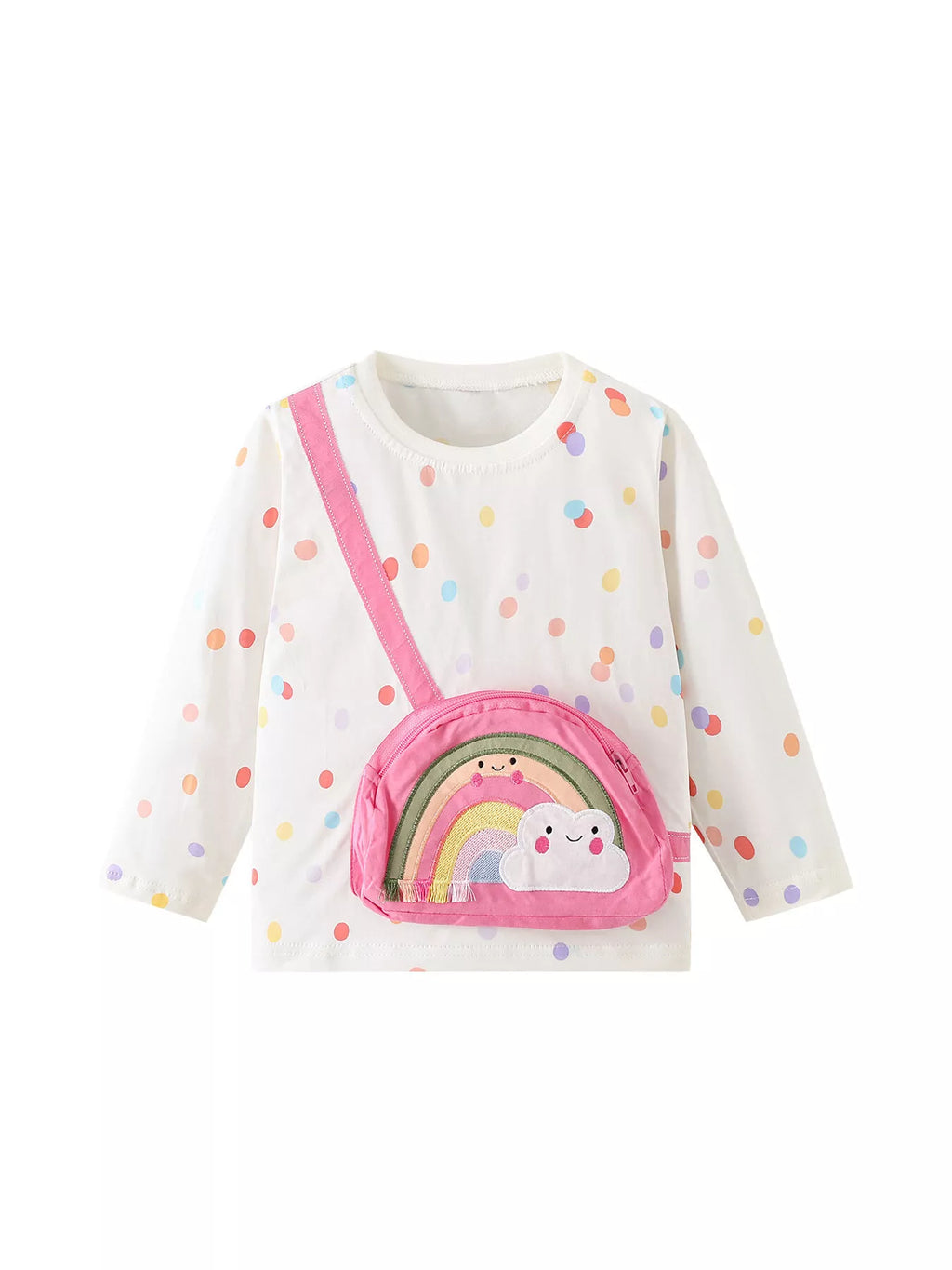 Children's Polka Dot Bag Applique T-Shirt