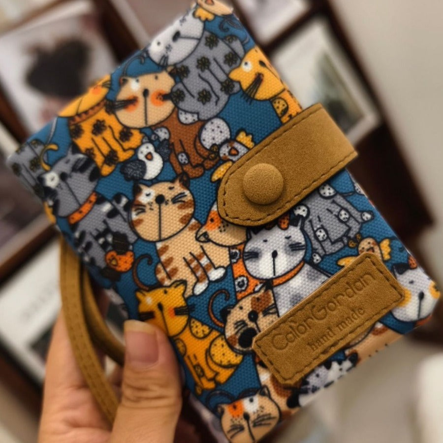 Multifunctional Tri-fold Fashion Multi-card-slot Printed Wallet