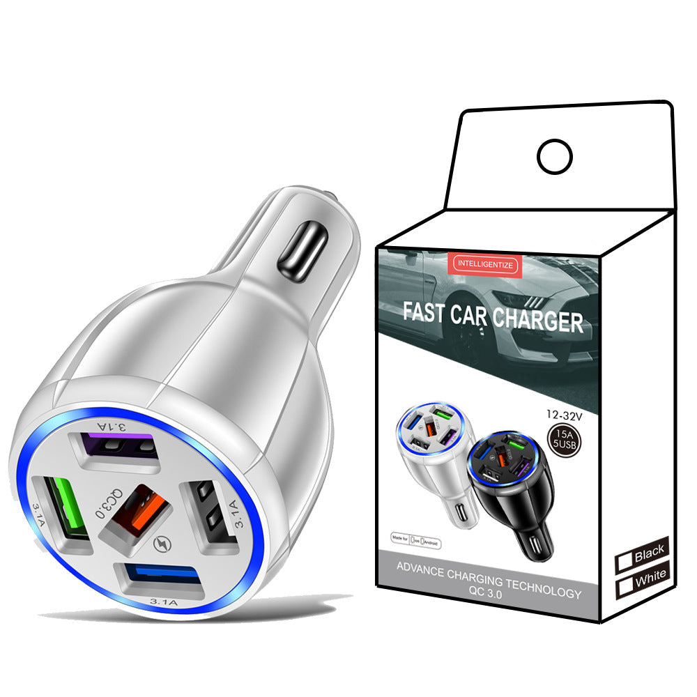 QC30 Car Mobile Phone 5usb Car Charger