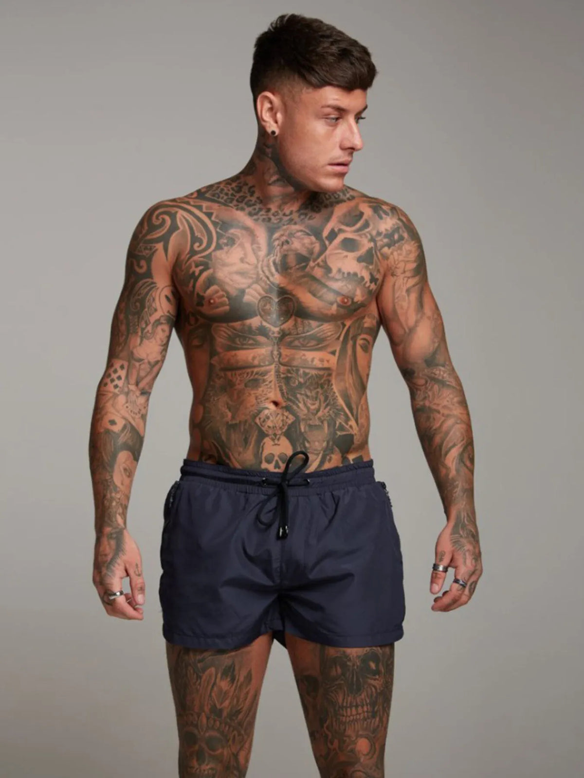 Men’s Plus Active Drawstring Shorts with Pockets