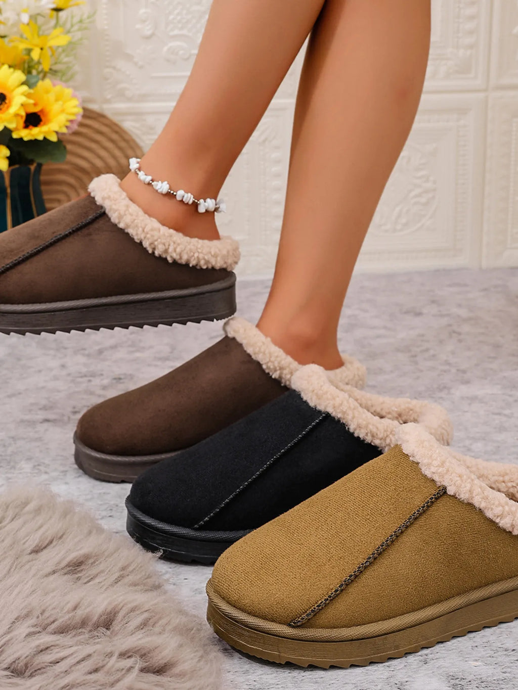 Cozy Faux Fur Lined Slippers