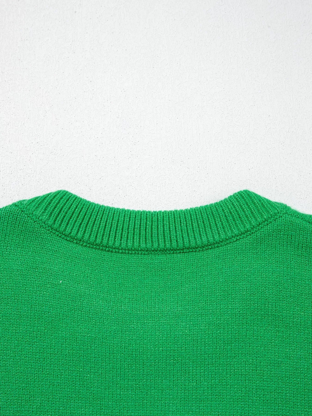 Abstract Patch Embroidery Christmas Pullover Sweater
