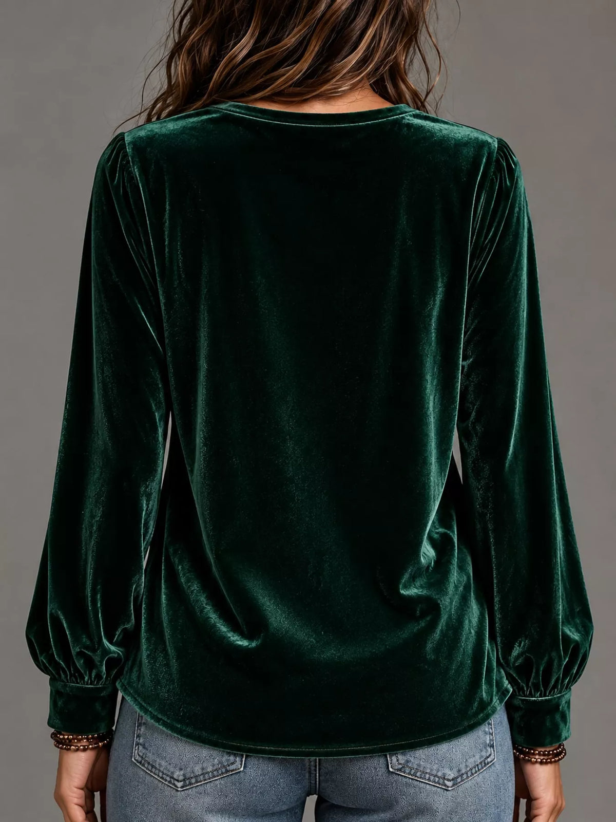 Front Bow Tie Detail V-Neck Top