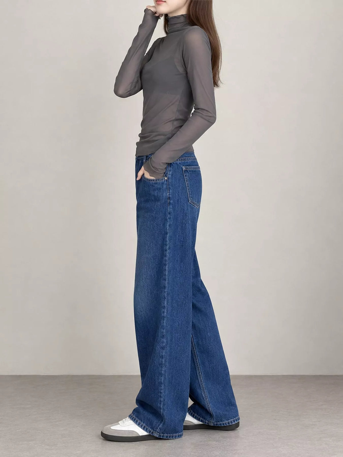 Turtleneck Long Sleeve Slim Fit T-Shirt