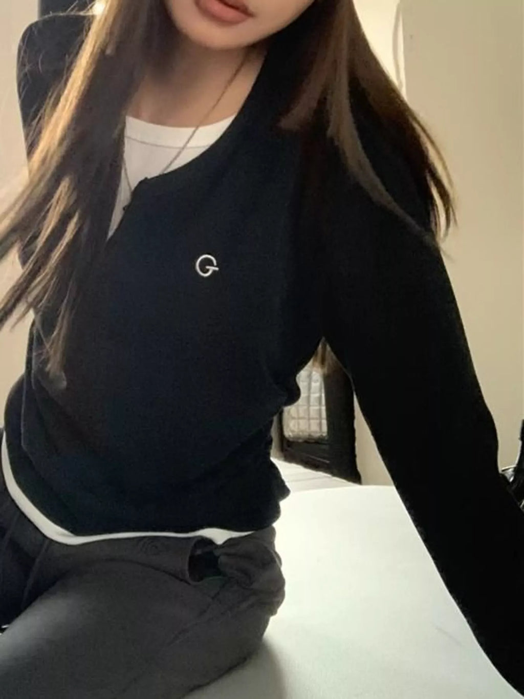 Layered Look Long Sleeve T-Shirt