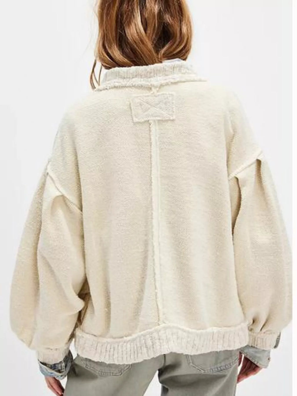 Snap Down Dropped Shoulder Cardigan