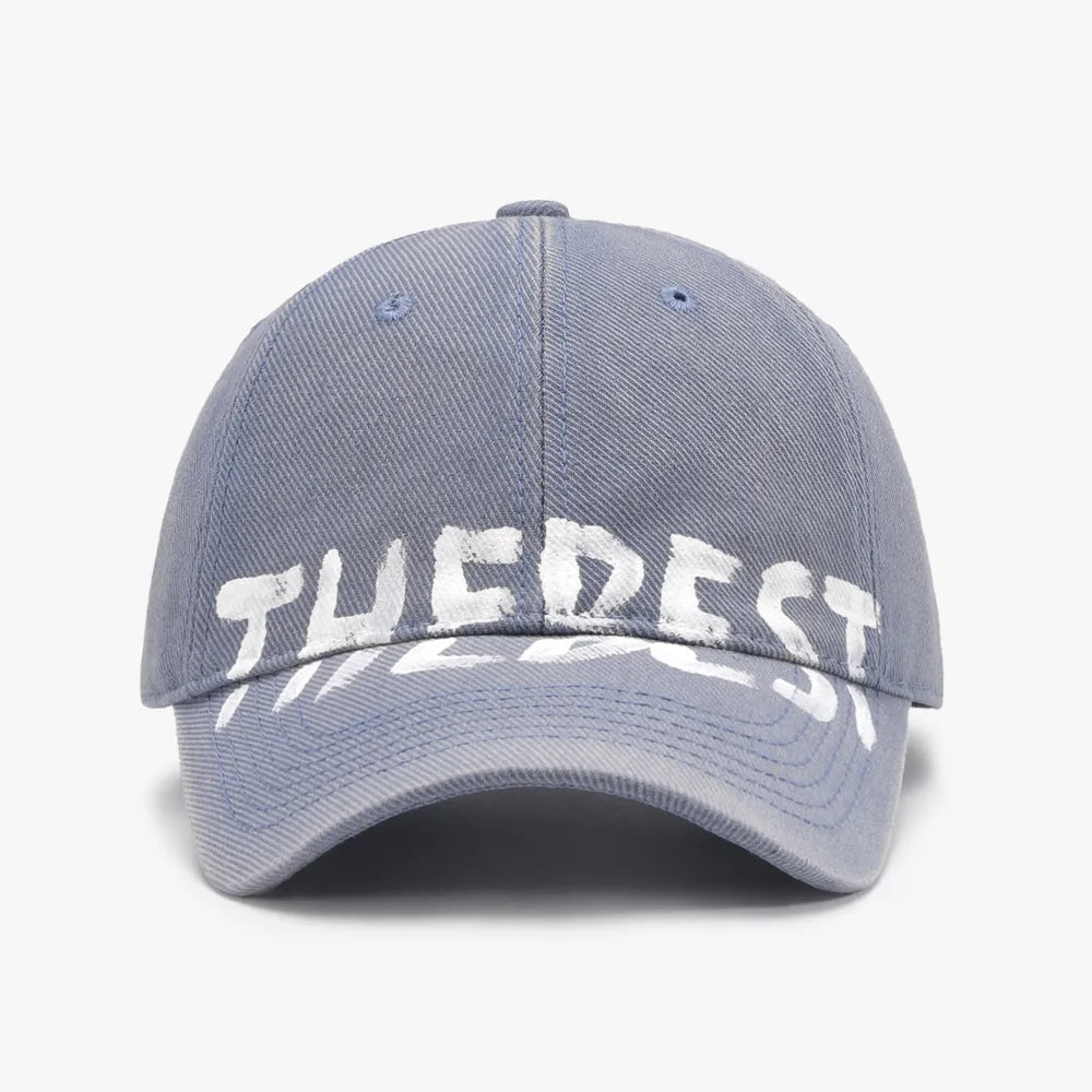 Letter Print Adjustable Cotton Baseball Cap