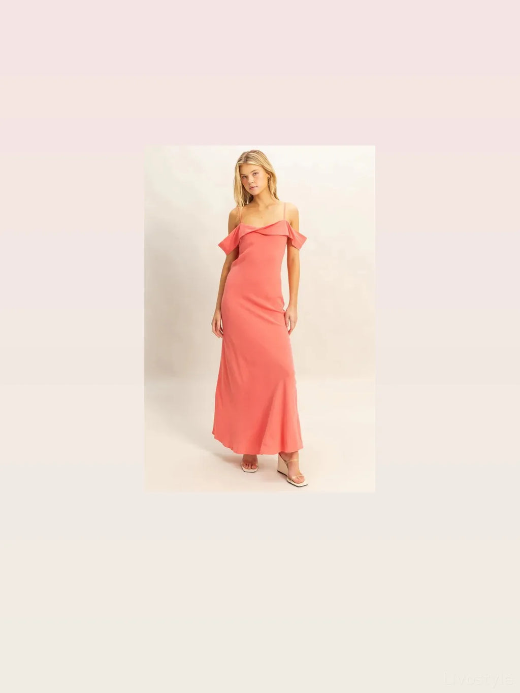 Cami Maxi Dress with Asymmetrical Ruffle Detail