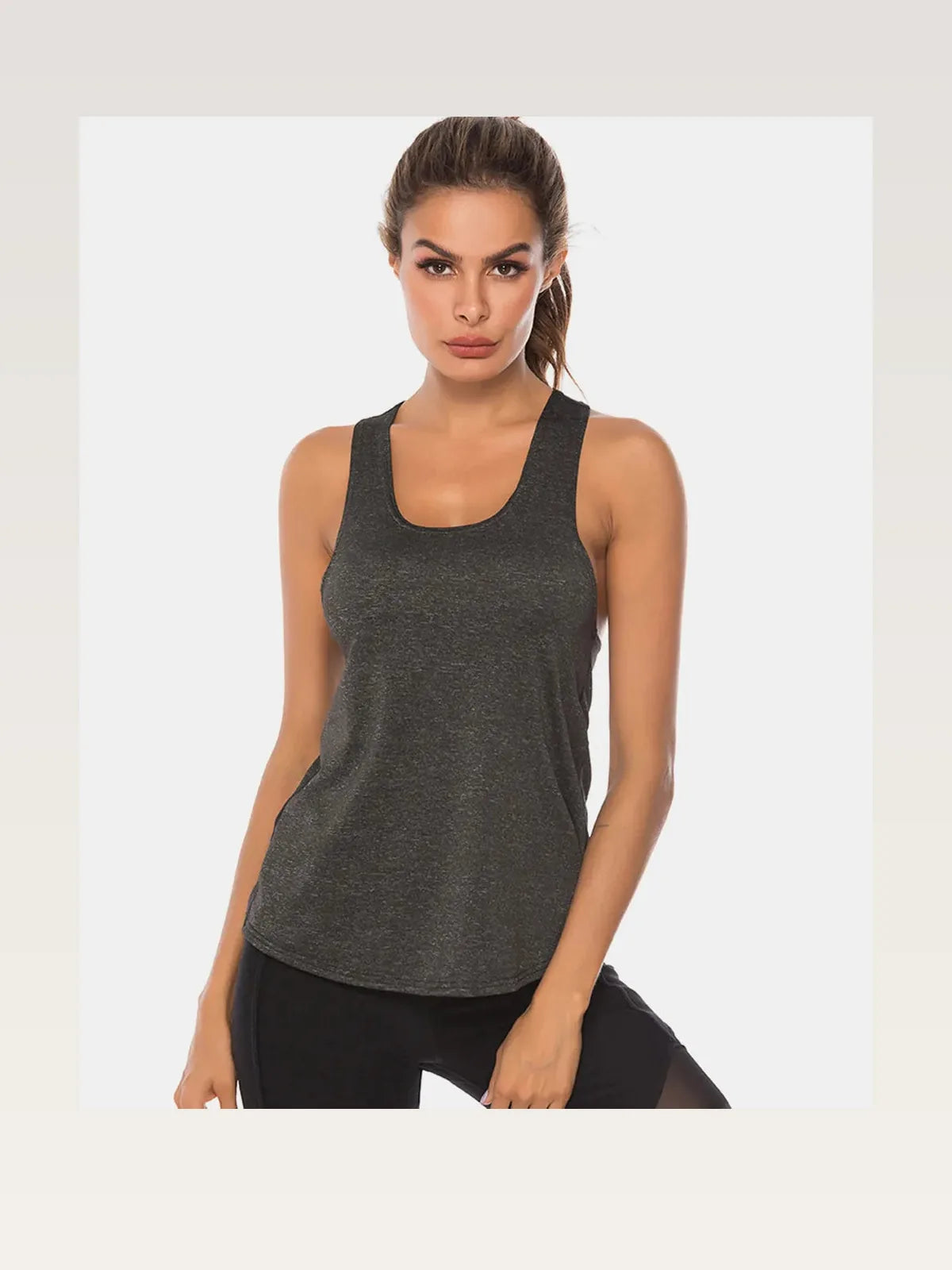 Scoop Neck Wide Strap Active Tank