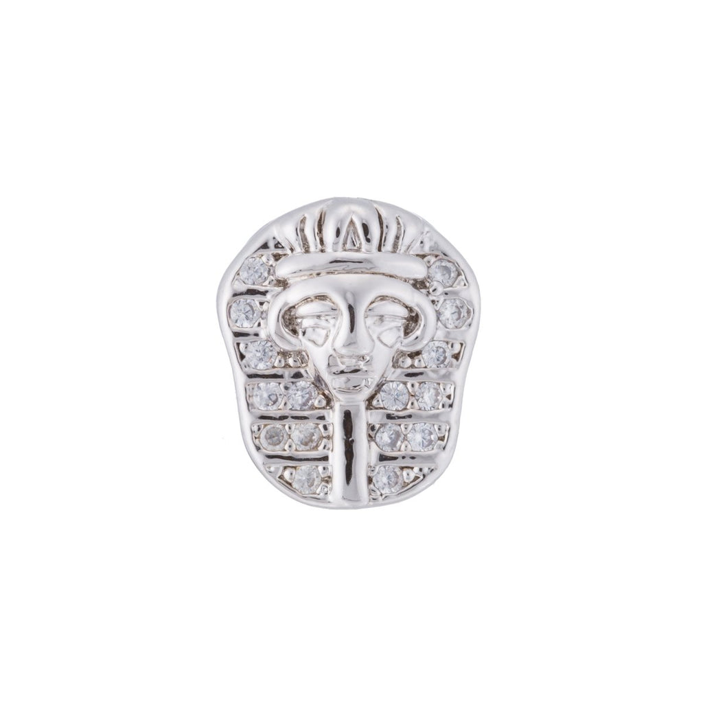 Gold Filled Micro Paved Ancient Egyptian Pharaoh Egyptian Headdress Bead | B-057
