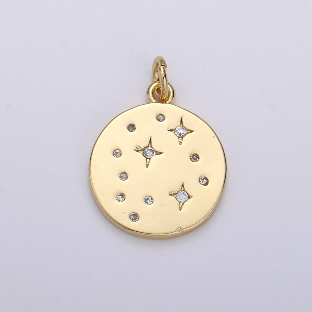 Gold Star Jewelry Gold Sky Galaxy Charm Jewelry Making Supply 24K Gold Filled Findings Silver Celestial Jewelry D-530 D-531