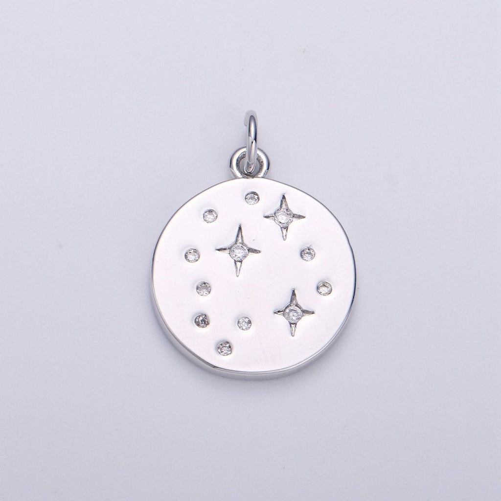 Gold Star Jewelry Gold Sky Galaxy Charm Jewelry Making Supply 24K Gold Filled Findings Silver Celestial Jewelry D-530 D-531