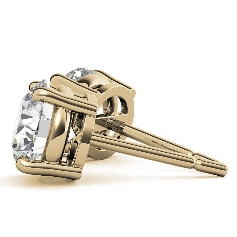 3.00 CTW Lab Grown Diamond Stud Earrings | 14k Gold | G-VS Round Cut | AGI Certified