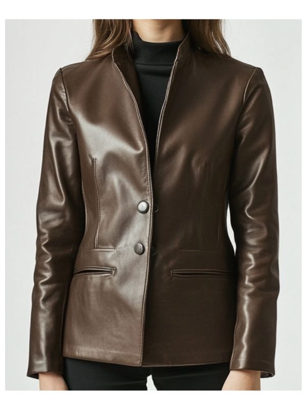 Grace Women's Brown Leather Jacket