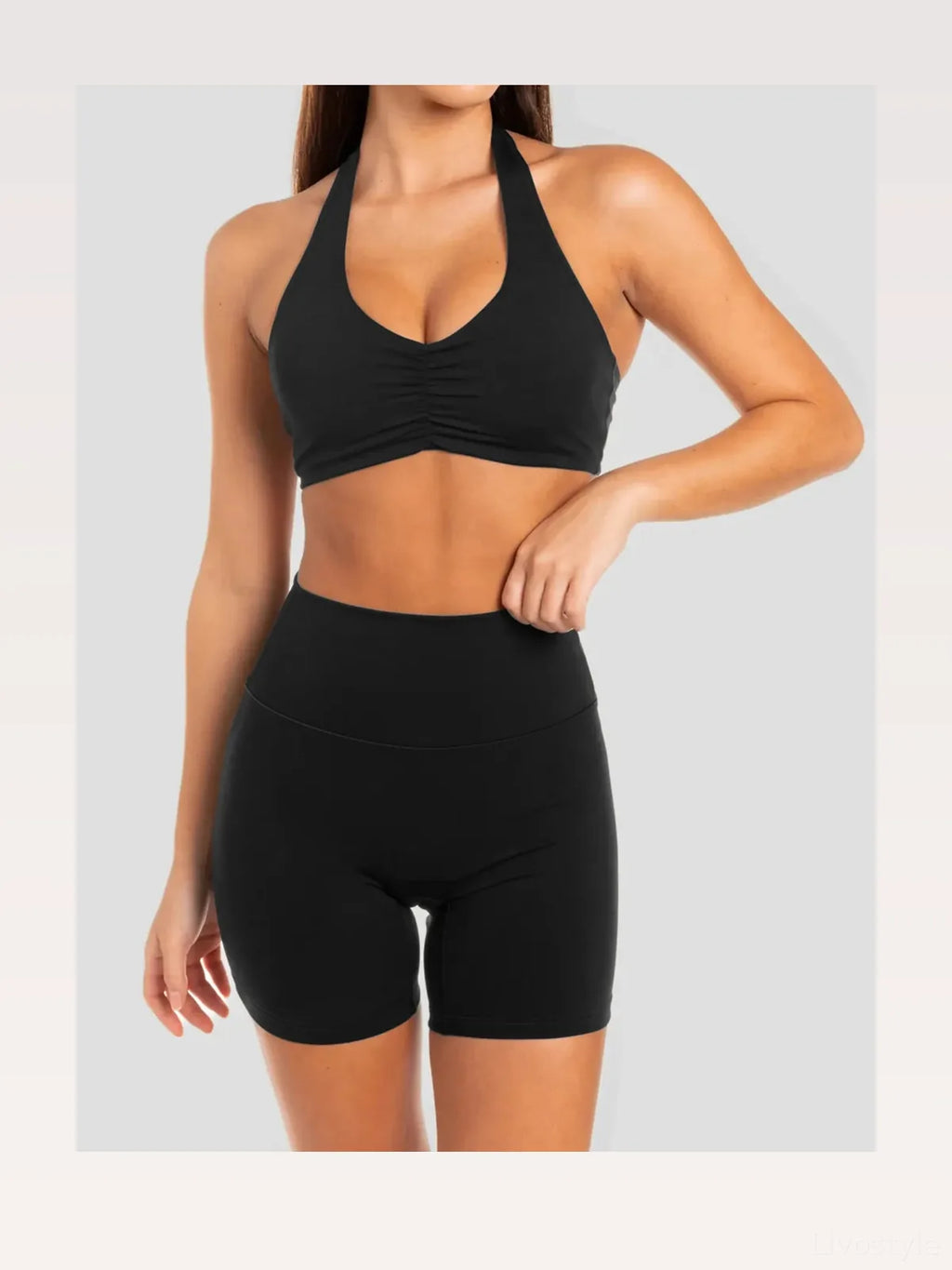 Halter Neck Cami and Shorts Active Set
