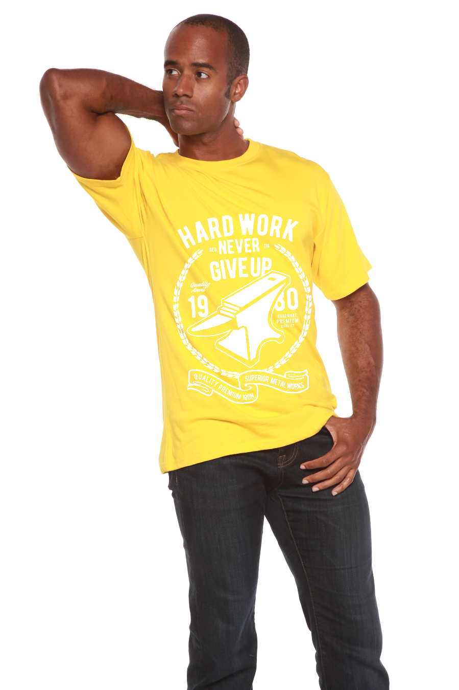 Hard Work Anvil Men's Bamboo Viscose/Organic Cotton Short Sleeve Graphic T-Shirt