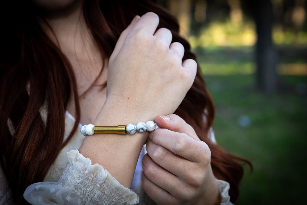 Howlite Healing Bracelet for Hair Fur or Ash