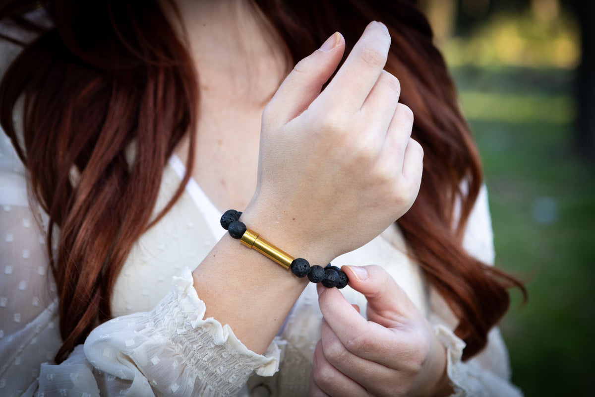 Lava Stone Healing Bracelet for Fur or Ash