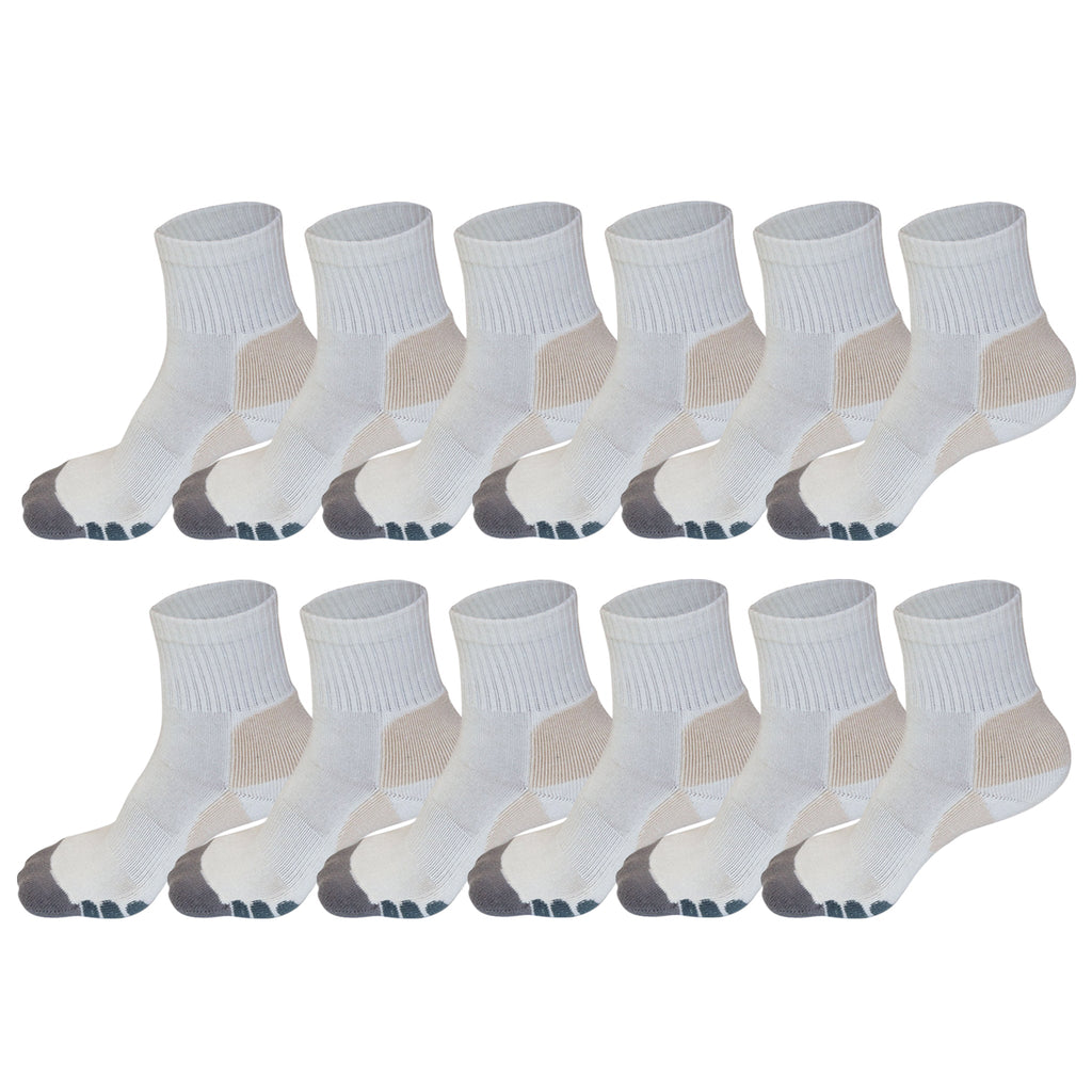 Clearance High Performance 2/4 Crew Bamboo Viscose Socks in Small